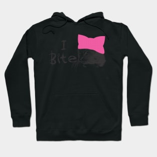 I bite, pink pussy Hoodie